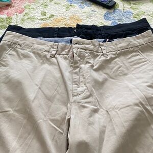 Men's Beige and Black Pants